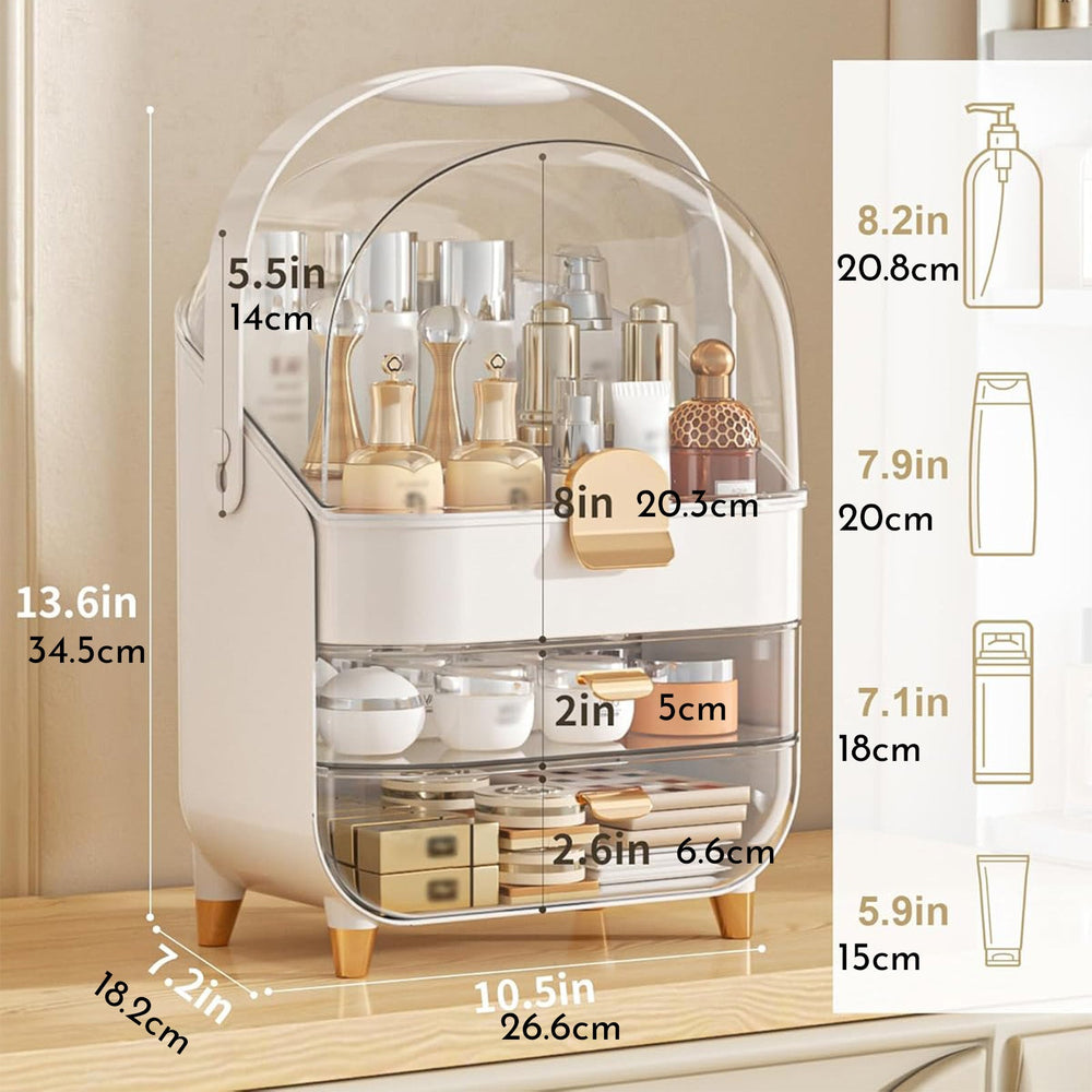 Bellordine Vanity Vault — Dustproof Makeup & Skincare Organizer