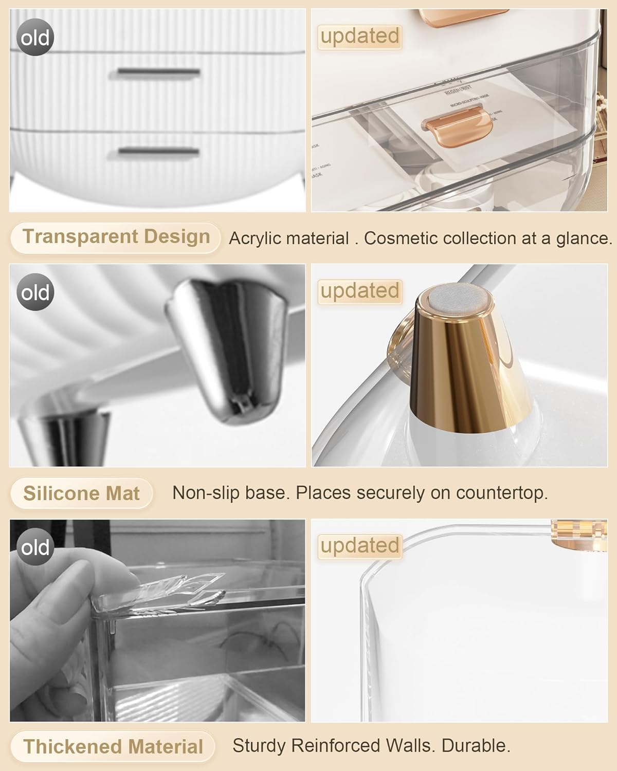 Bellordine Vanity Vault — Dustproof Makeup & Skincare Organizer