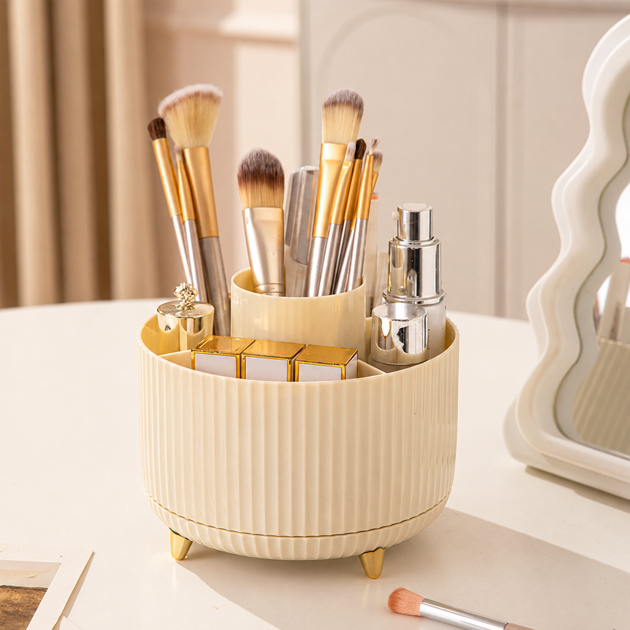 Bellordine Carousel — 360° Rotating Makeup & Skincare Organizer