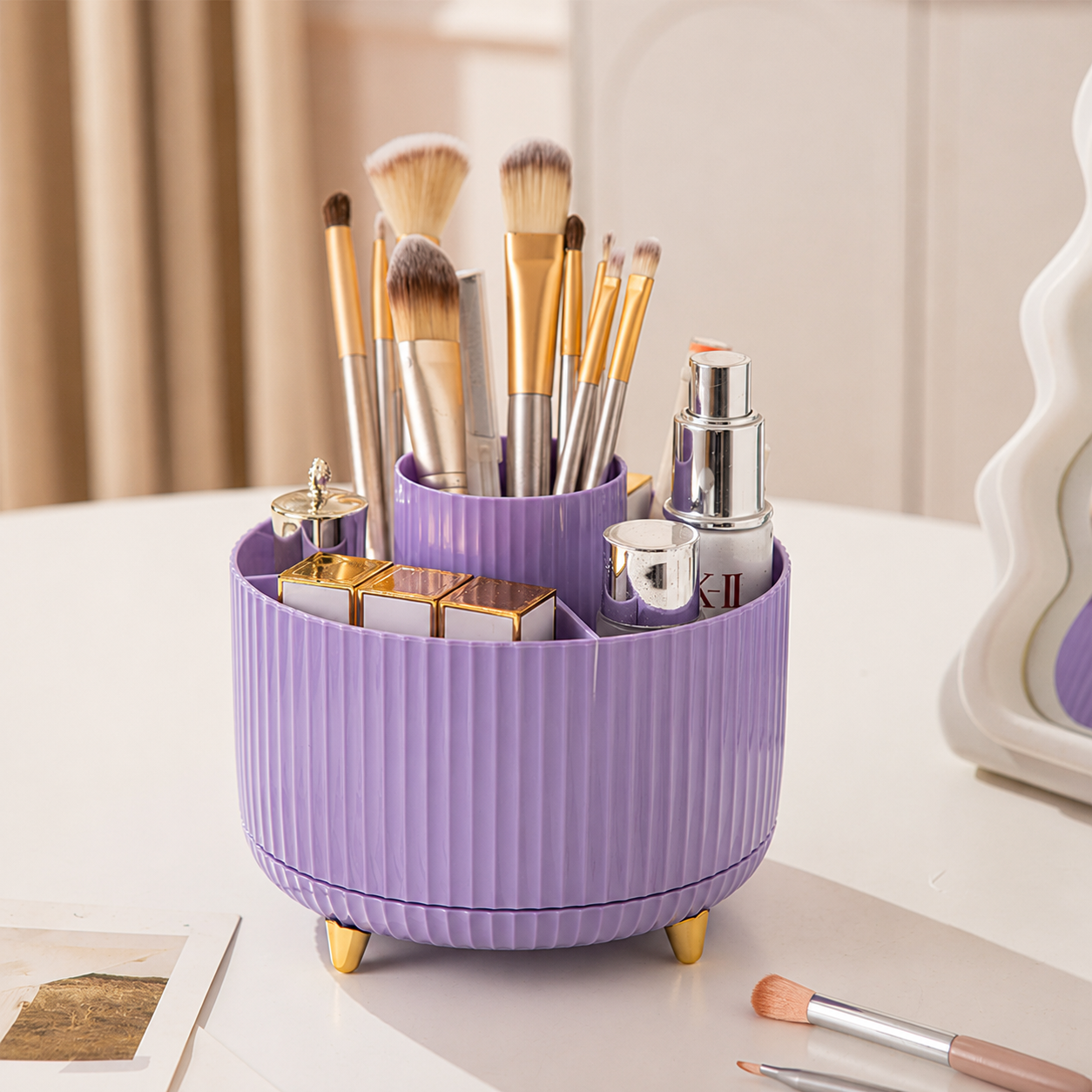 Bellordine Carousel — 360° Rotating Makeup & Skincare Organizer