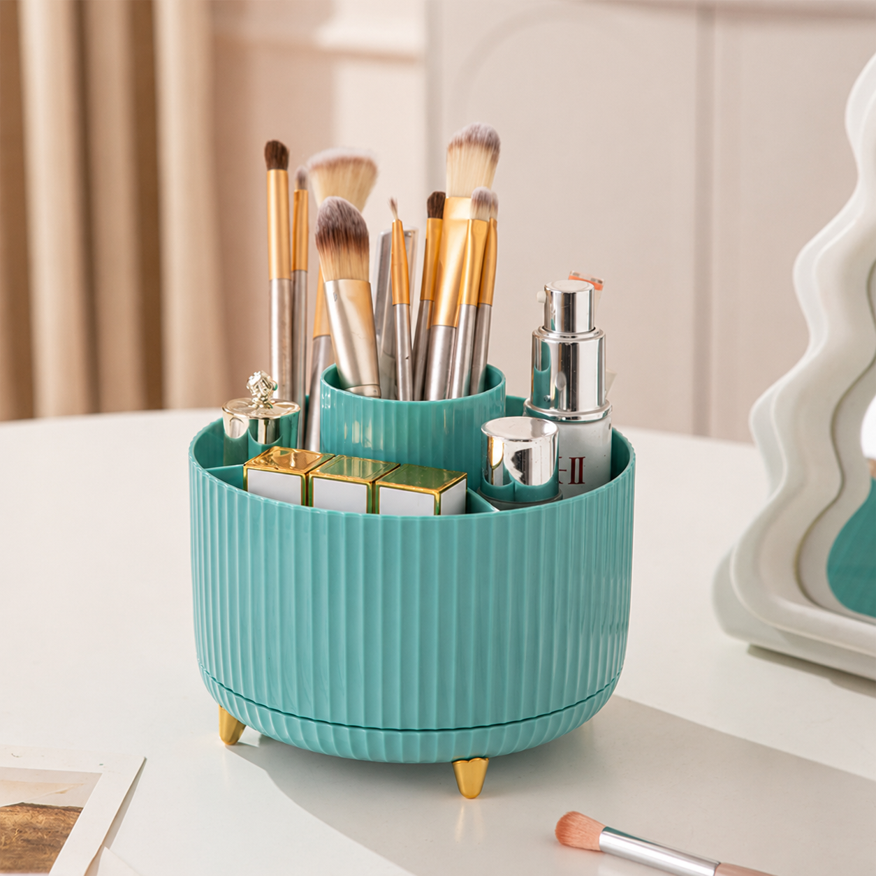 Bellordine Carousel — 360° Rotating Makeup & Skincare Organizer