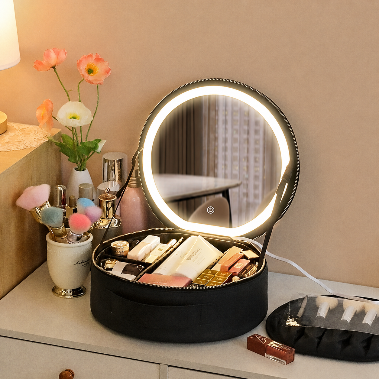 Bellordine GlowCase — LED Travel Makeup Organizer